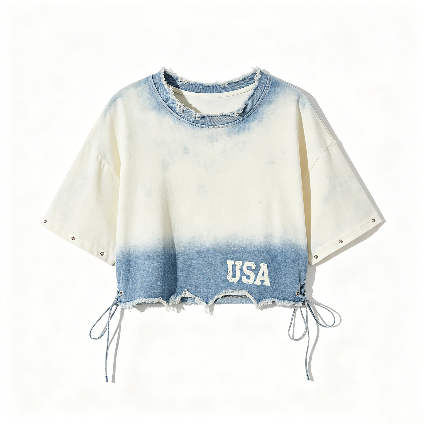 USA Tie-Dye Cropped Tee